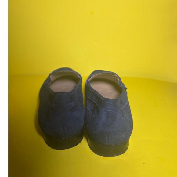 Array Women's Navy Blue Suede Leather Loafers Size 7.5 Narrow - Picture 3 of 5